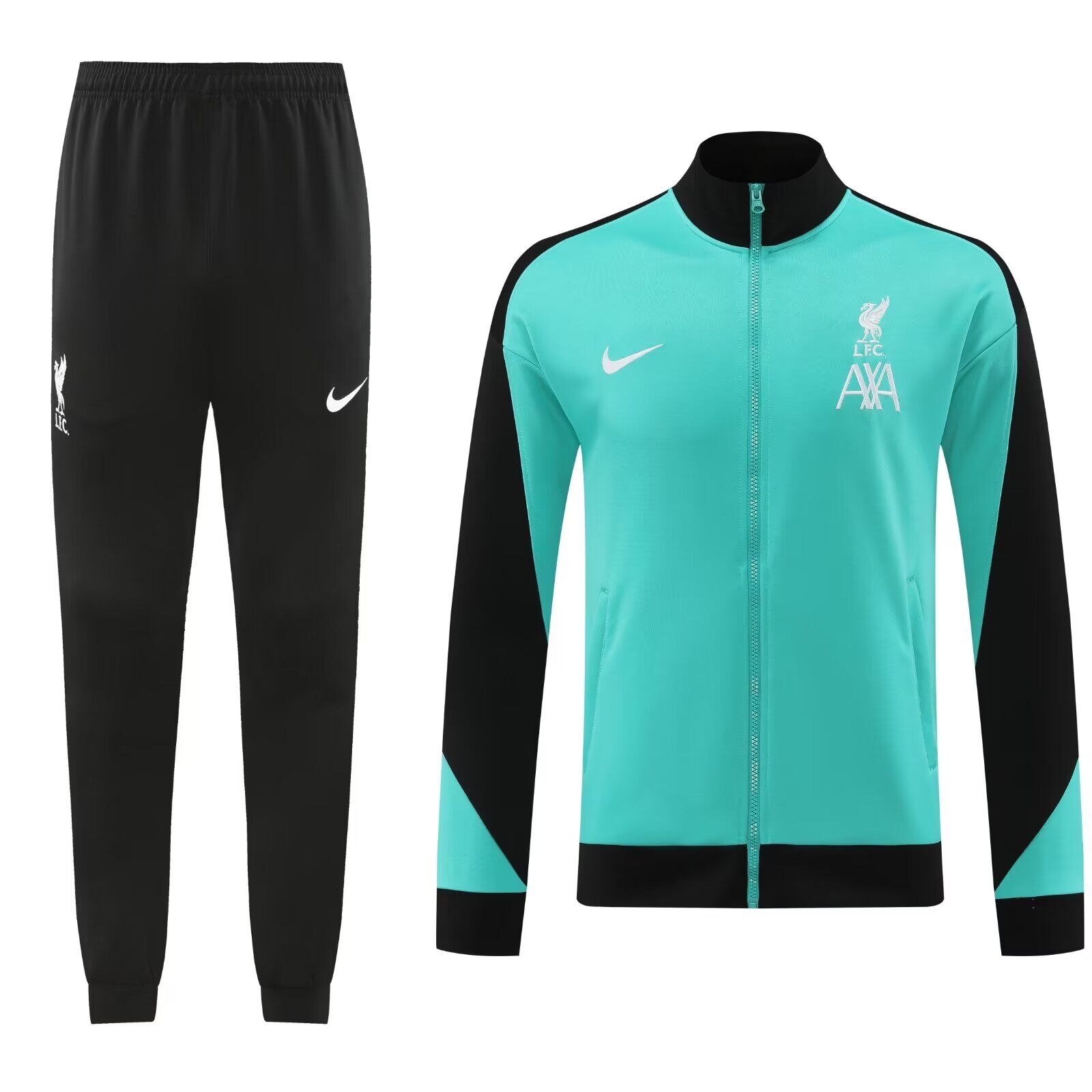 AAA Quality Liverpool 24/25 Tracksuit - Black/Green